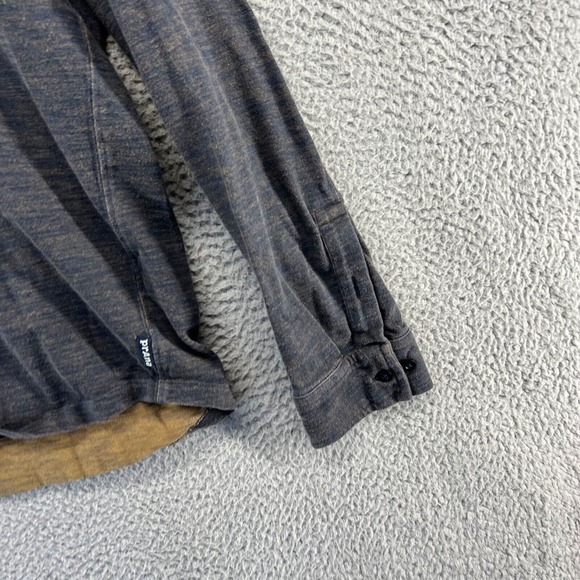 Prana Shirt Men's Extra Large Blue Gray Button Organic Cotton Pocket Collared - Picture 2 of 10